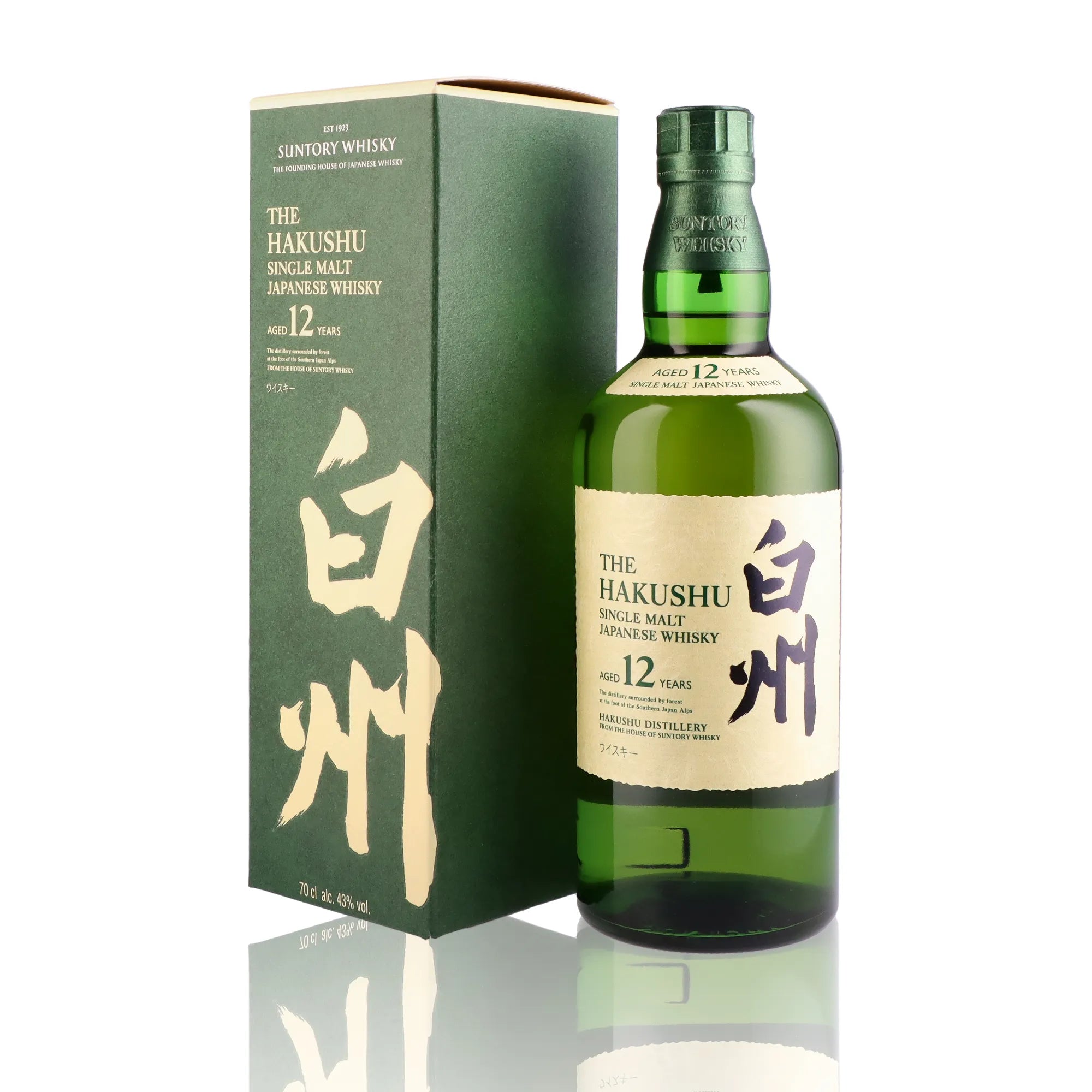 Whisky Japonais Single Malt SUNTORY Hakushu 12 ans 43